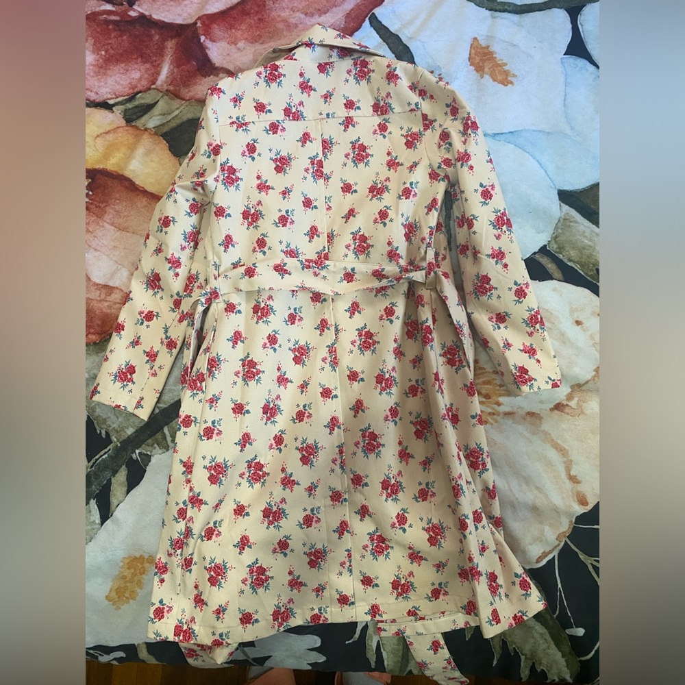 Presley Trench Coat in Pink Floral SOLD OUT ONLINE